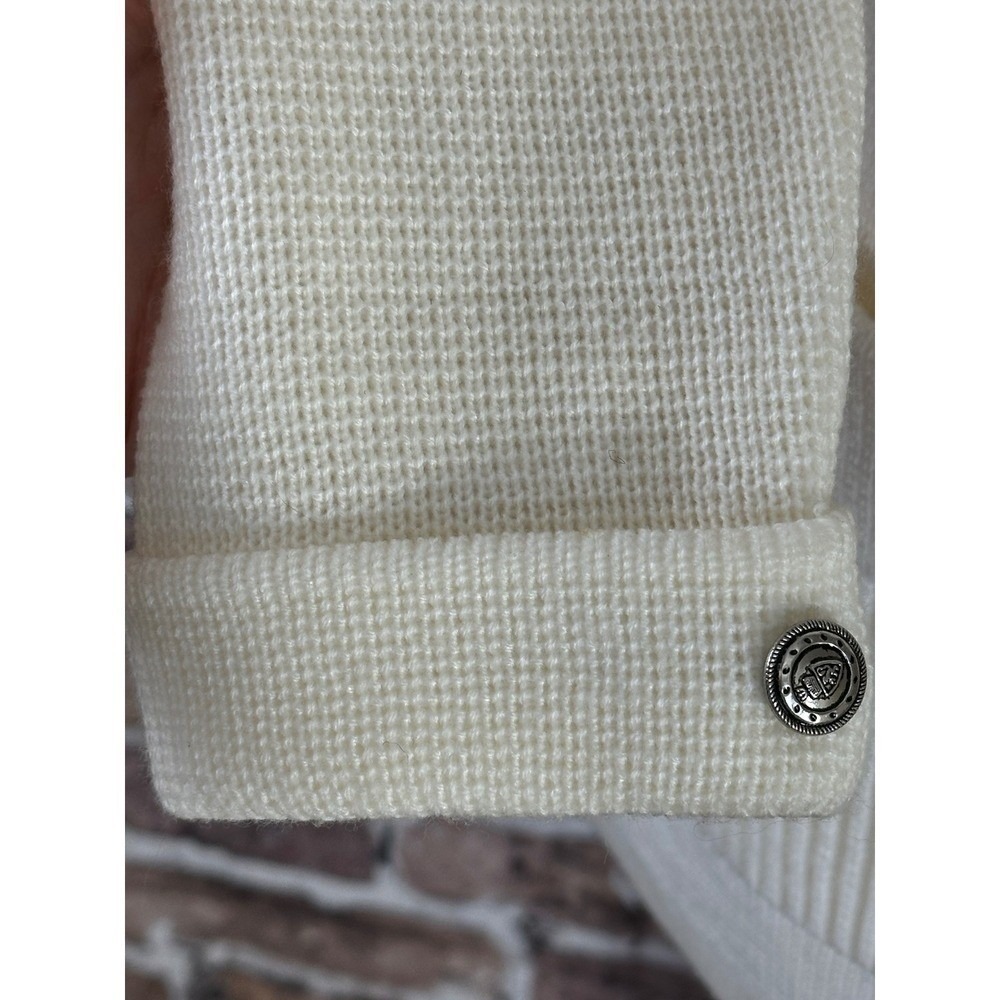 Jason Maxwell Vintage 90s Cream Knit Blazer Cardigan Grandpa Core Old Money L - Picture 5 of 15